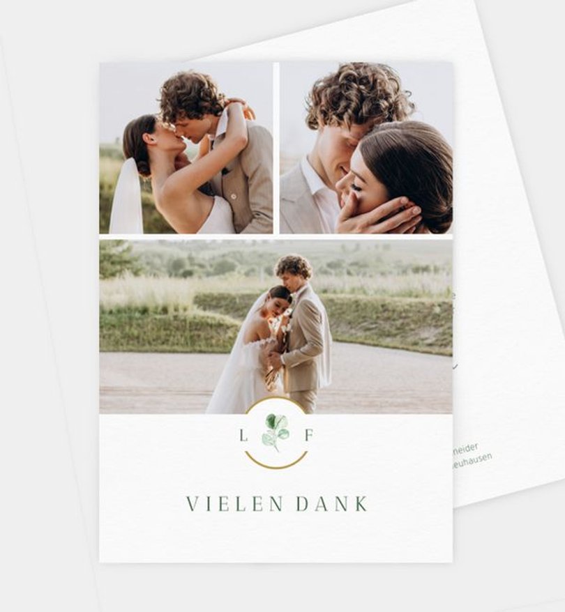Dankeskarte Hochzeit Eucalipto