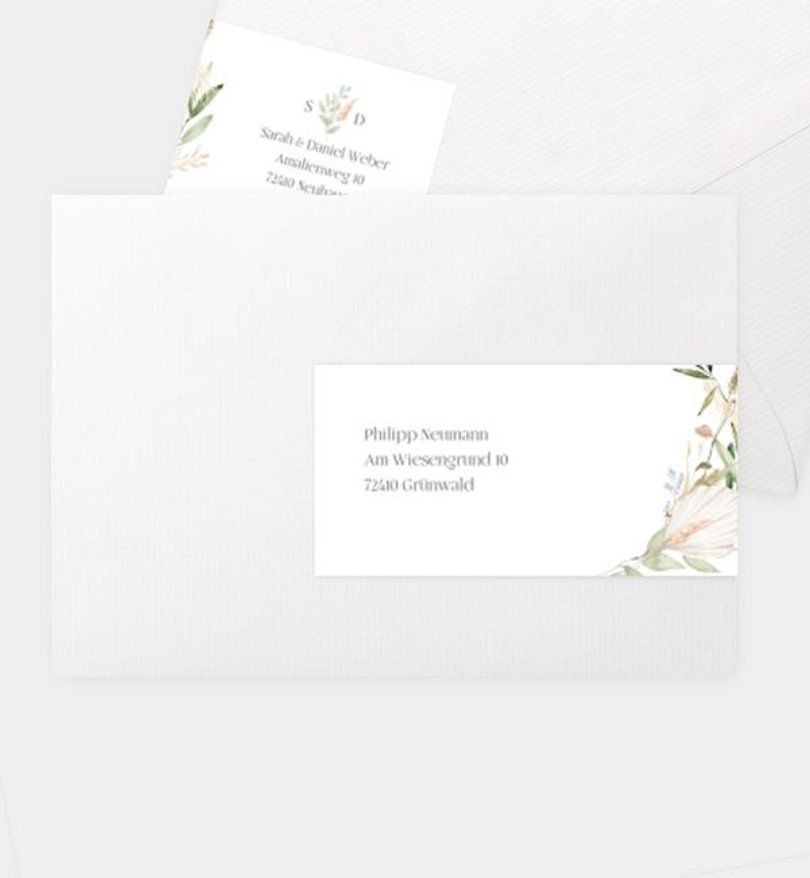 Adressaufkleber Hochzeit Boho Frame