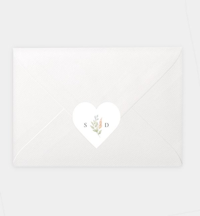 Siegelsticker Hochzeit Boho Frame