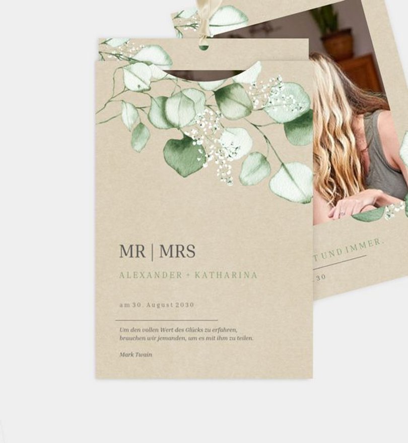 Einladungskarte Hochzeit Sweet Eucalyptus