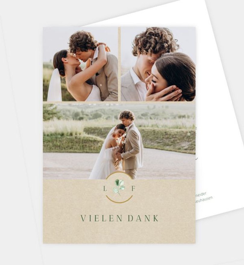 Dankeskarte Hochzeit Eucalipto