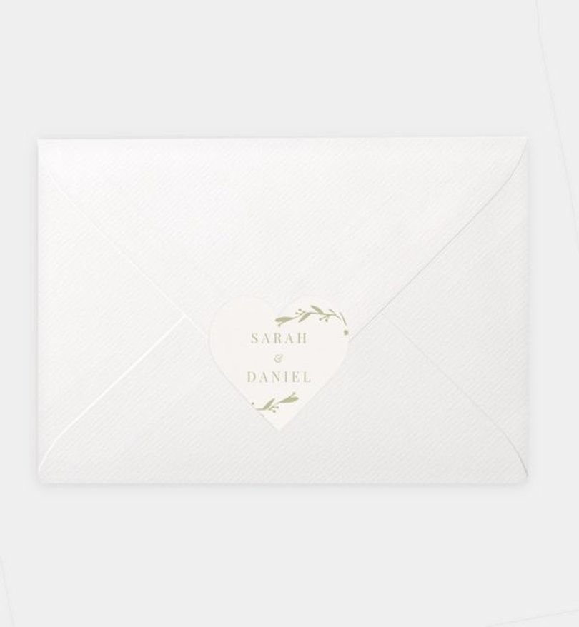 Siegelsticker Hochzeit Zarter Zweig