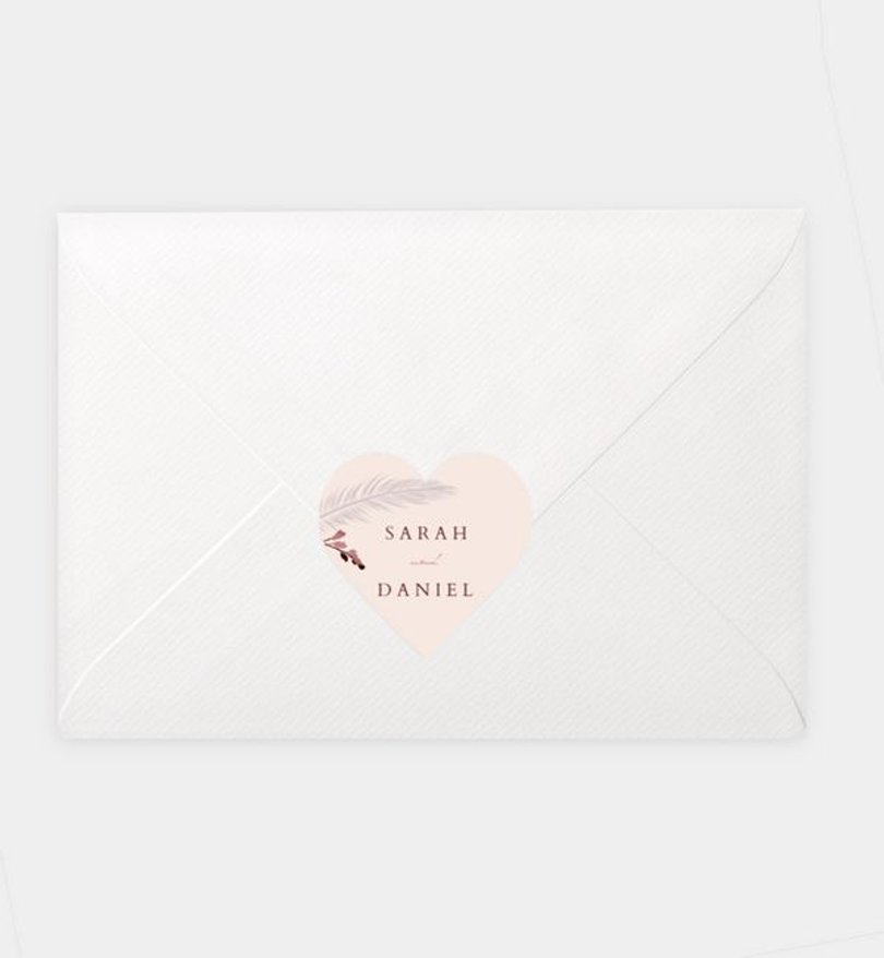 Siegelsticker Hochzeit Purple Love