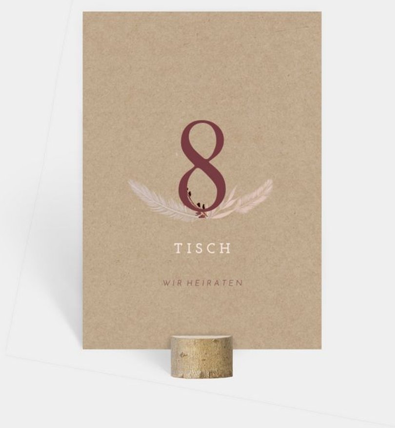 Tischnummer Hochzeit Purple Love