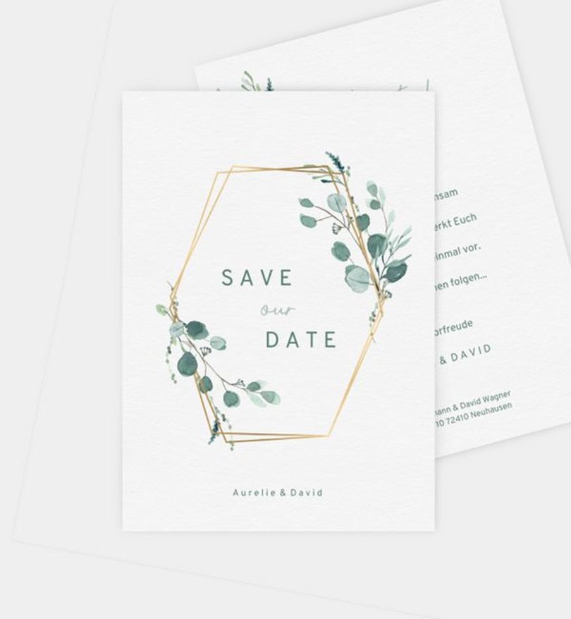 Save-The-Date Karte Hochzeit Sommerduft
