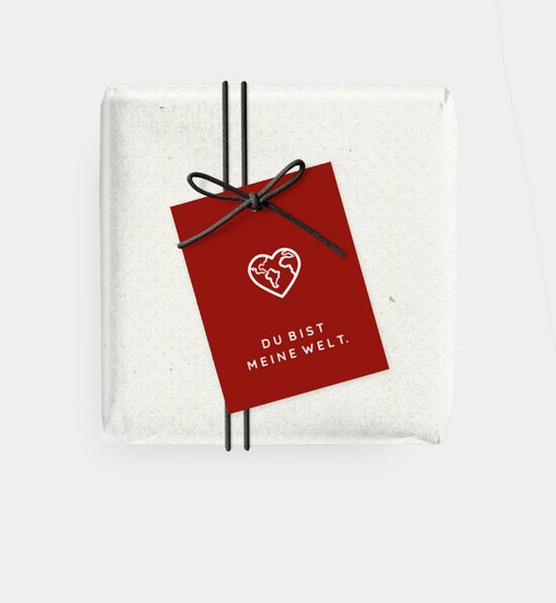 Geschenkanhänger Valentinstag Fotomosaik