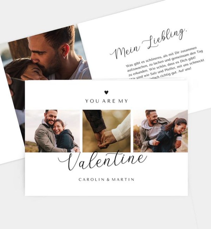 Grußkarte Valentinstag My Valentine