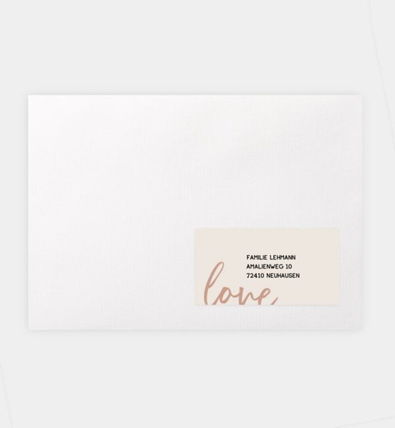 Empfängeraufkleber Hochzeit Unser Tag