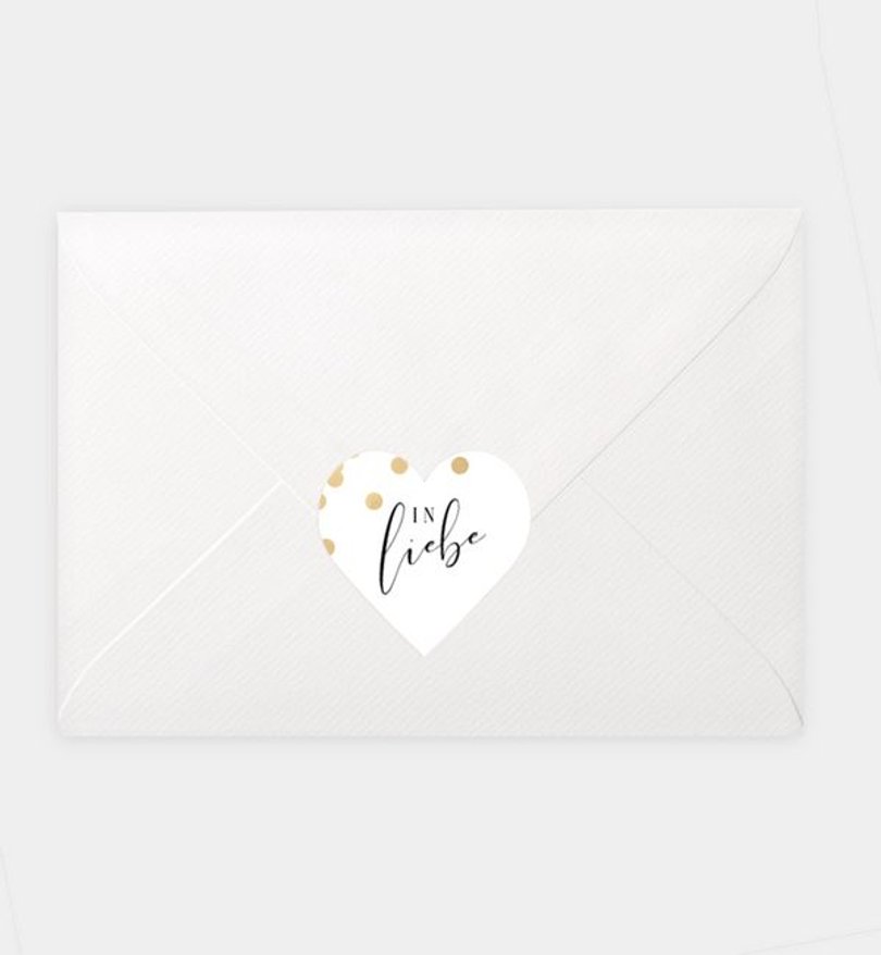 Siegelsticker Valentinstag Golden Confetti
