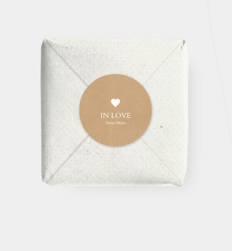 Geschenkaufkleber Valentinstag By your Side · Crafty