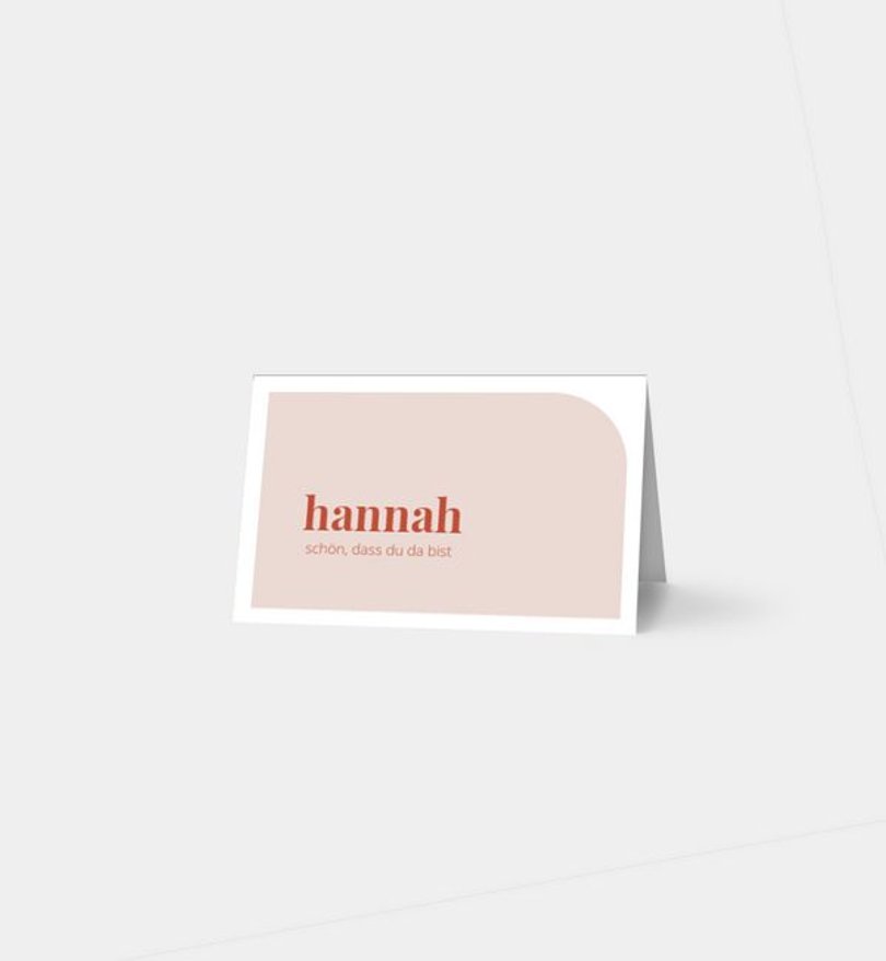 Tischkarte Hochzeit Modern Type
