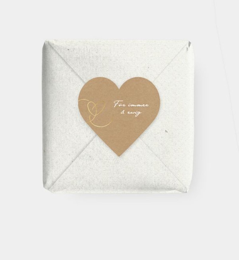 Geschenkaufkleber Hochzeit Ewiges Herzgold · Crafty