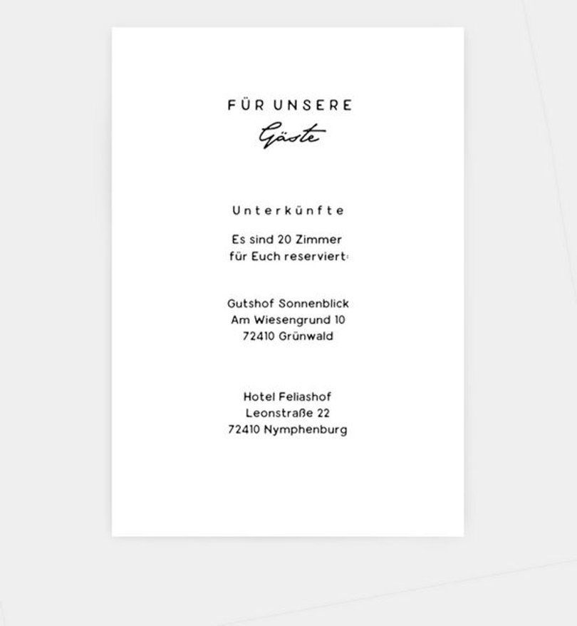 Einlegeblatt bedruckt Hochzeit Ewiges Herzgold