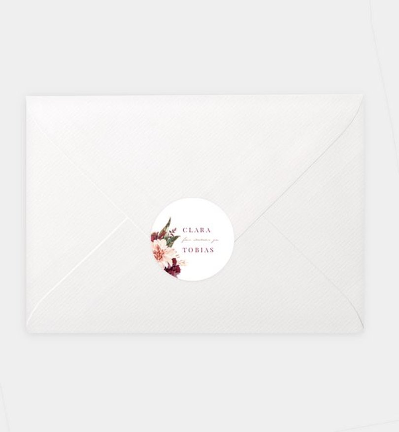Siegelsticker Hochzeit Boho Romance