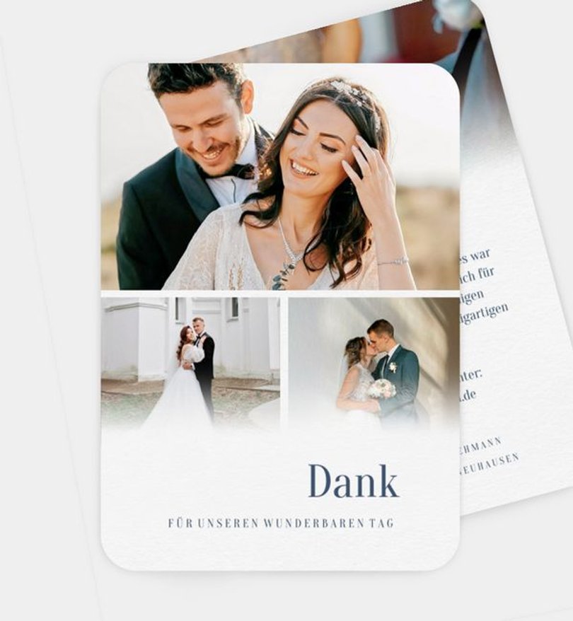 Dankeskarte Hochzeit Weicher Übergang