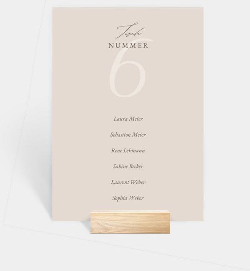 Gruppentischkarte Hochzeit Obvious Love