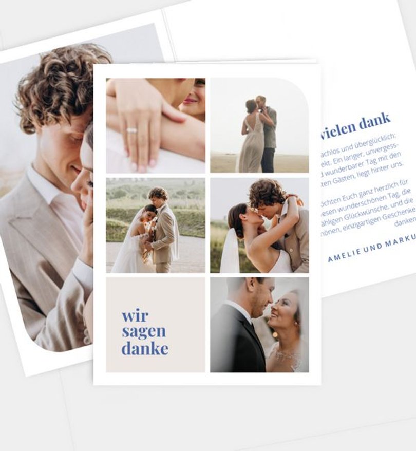 Dankeskarte Hochzeit Modern Type