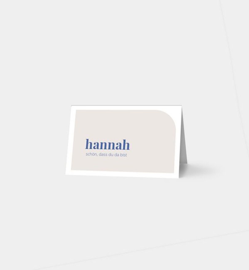Tischkarte Hochzeit Modern Type