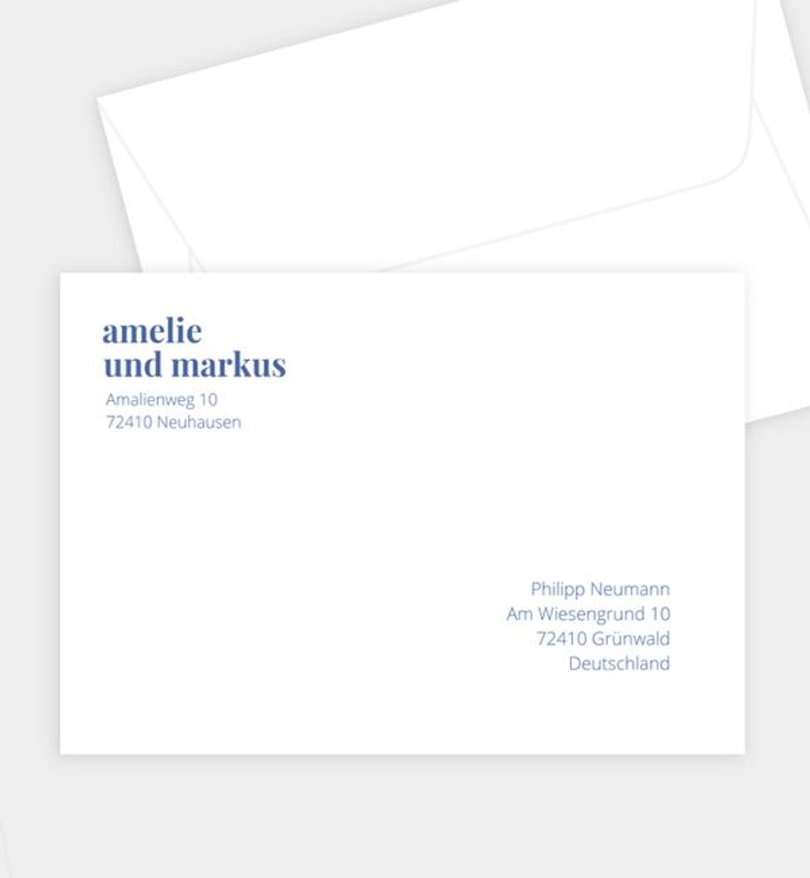 Briefumschlag Hochzeit Modern Type