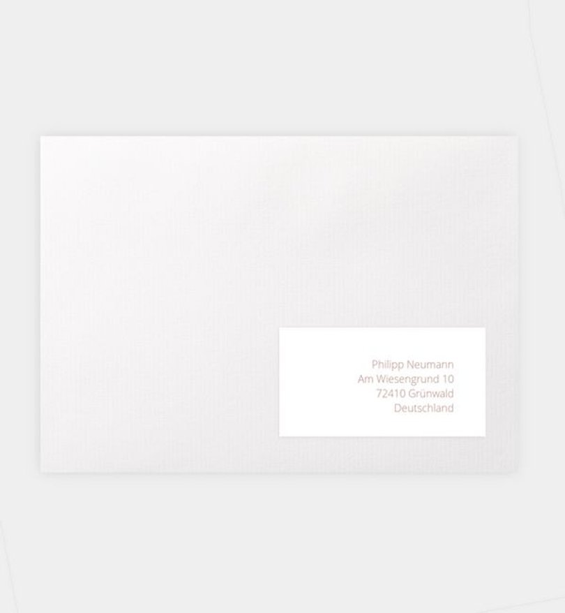 Empfängeraufkleber Hochzeit Modern Type