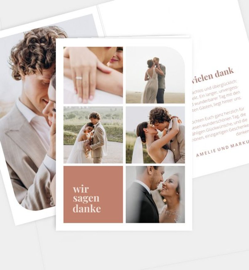 Dankeskarte Hochzeit Modern Type