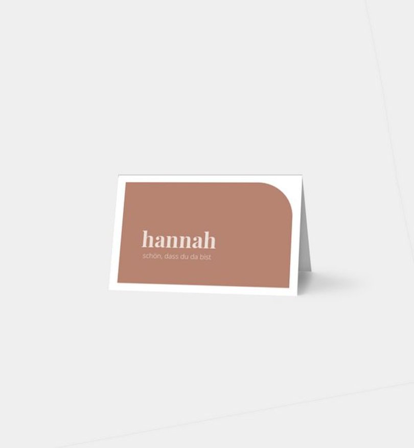 Tischkarte Hochzeit Modern Type