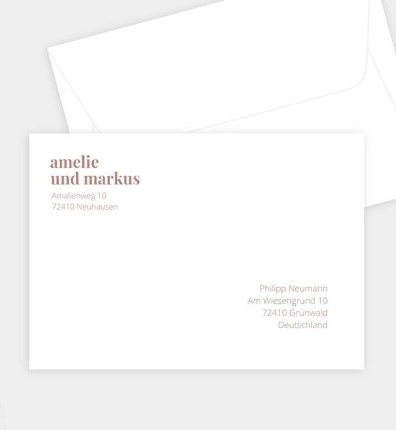 Briefumschlag Hochzeit Modern Type