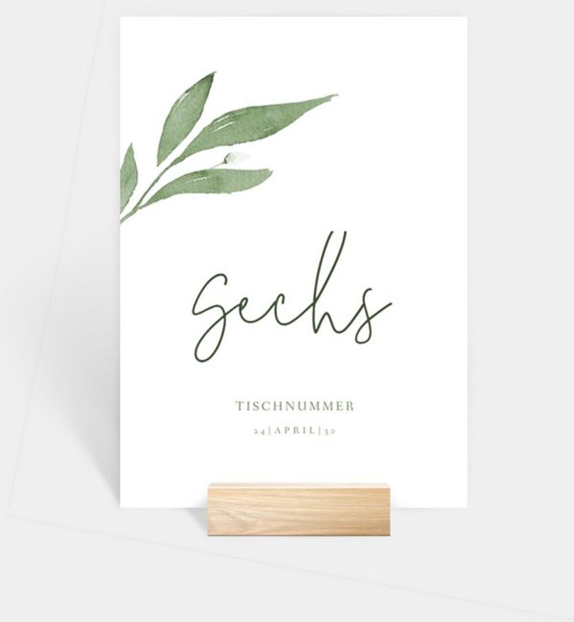 Tischnummer Konfirmation Festlicher Moment