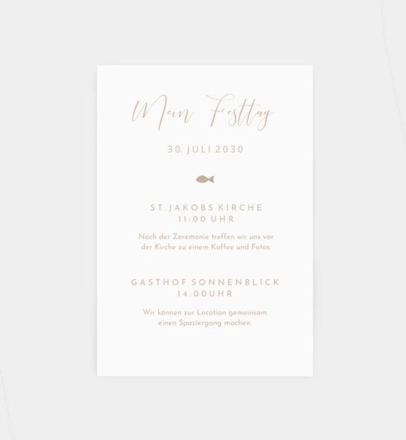 Einlegeblatt bedruckt Kommunion Crafty & easy