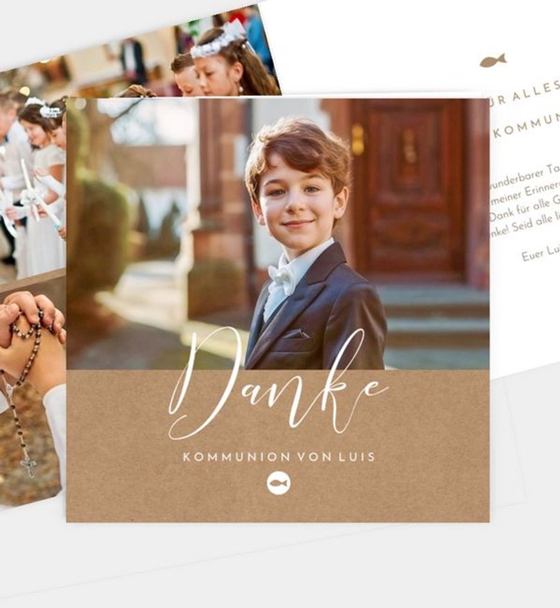 Dankeskarte Kommunion Crafty & easy
