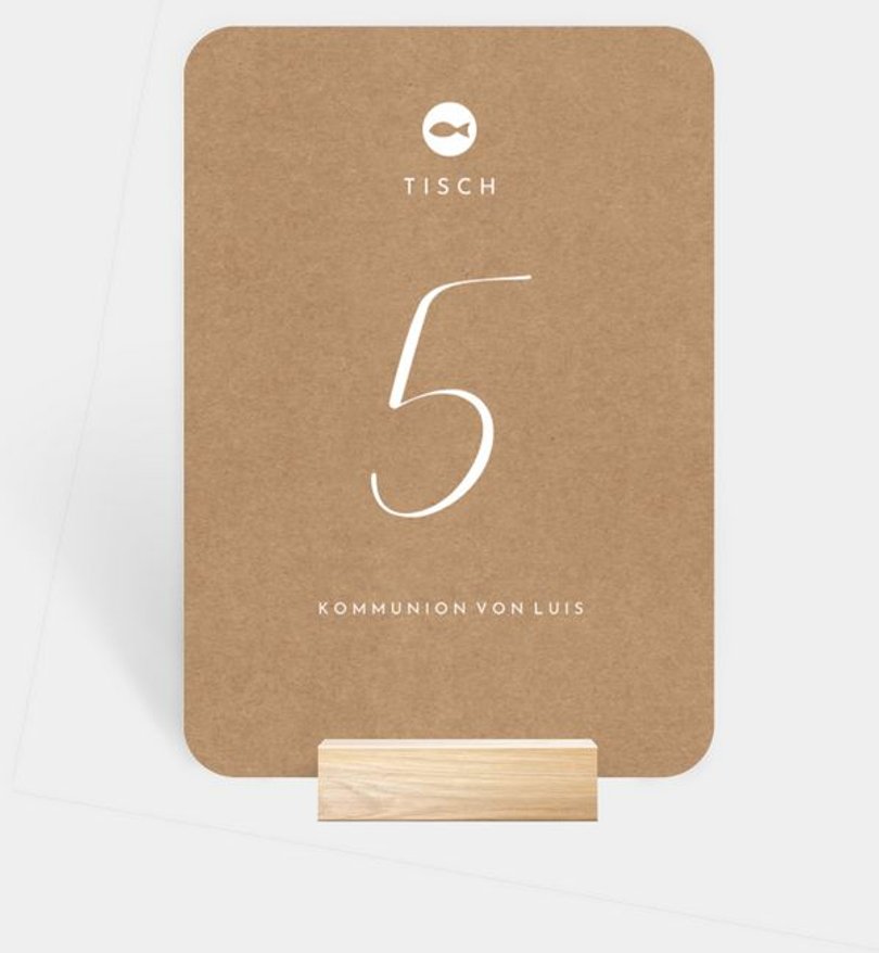 Tischnummer Kommunion Crafty & easy