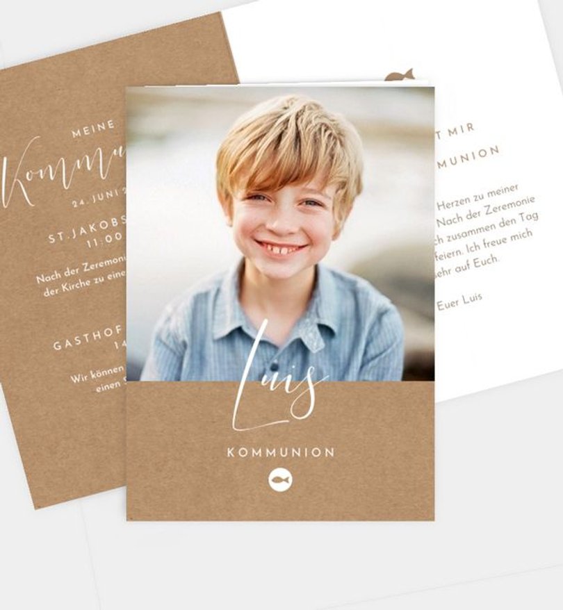 Einladungskarte Kommunion Crafty & easy