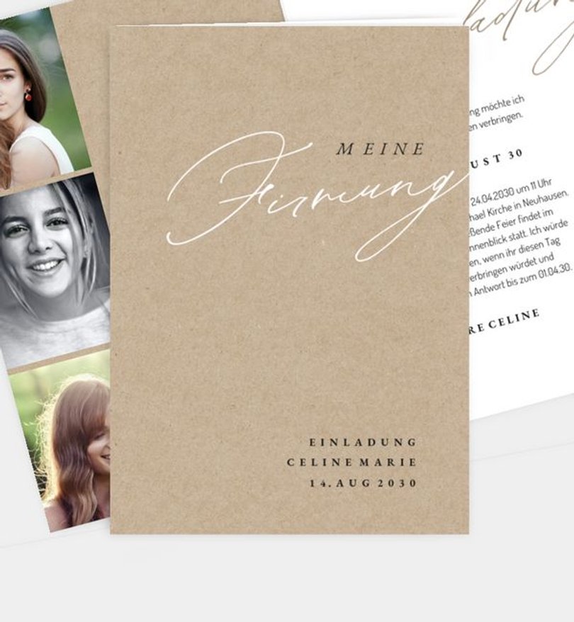 Einladungskarte Firmung Special day · Crafty
