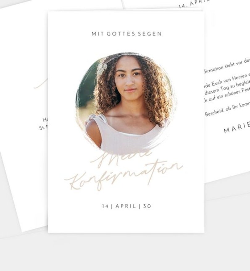 Einladungskarte Konfirmation Faith