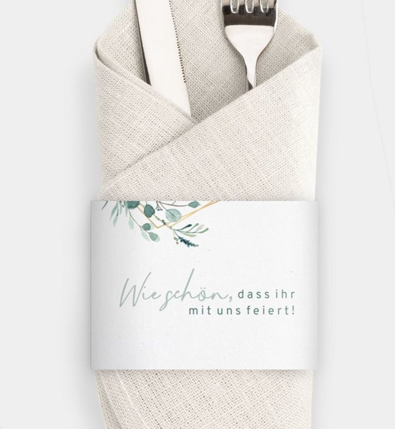 Besteck Servietten-Zubehör Firmung Sommerduft