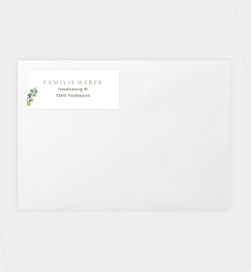 Absenderaufkleber Kommunion Schönes Land · Vintage