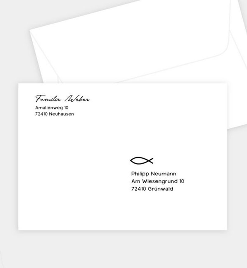 Briefumschlag Firmung Familienpost · Crafty