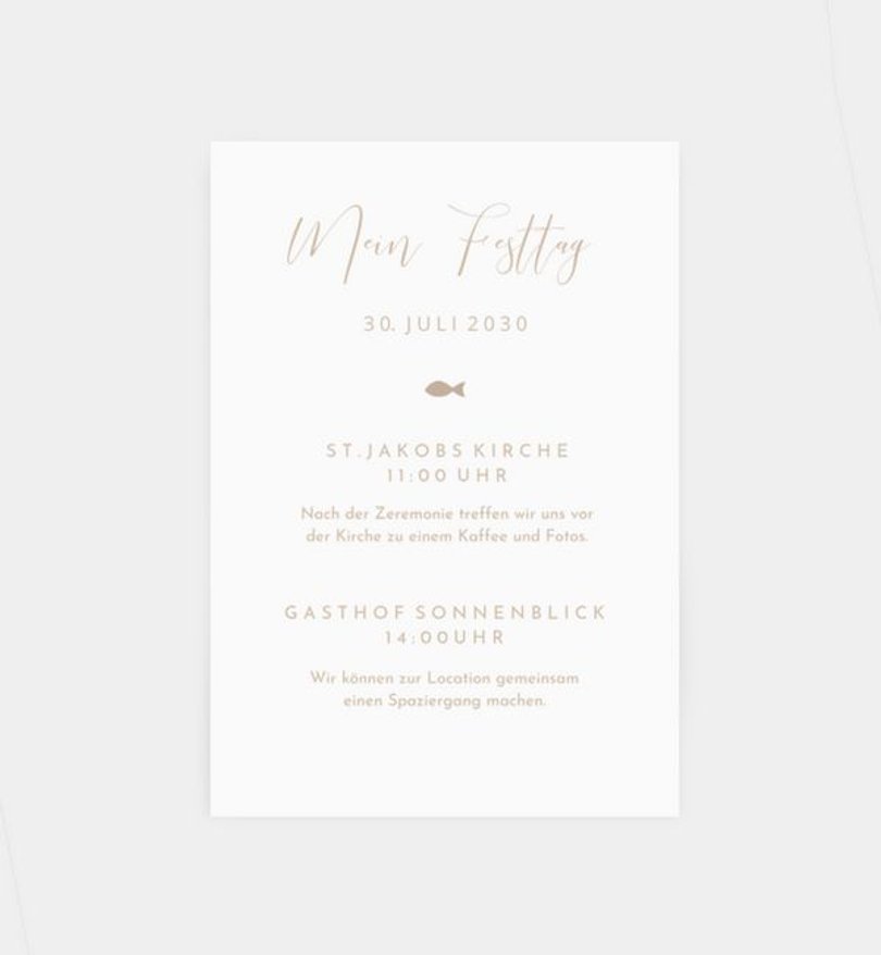 Einlegeblatt bedruckt Konfirmation Crafty & easy