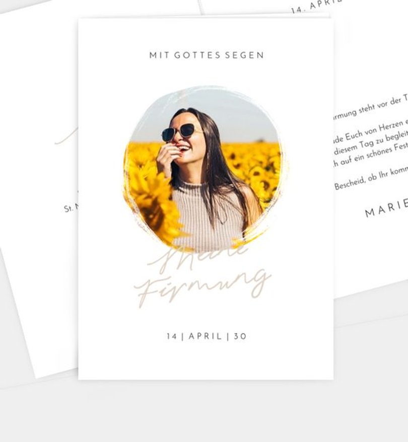 Einladungskarte Firmung Faith