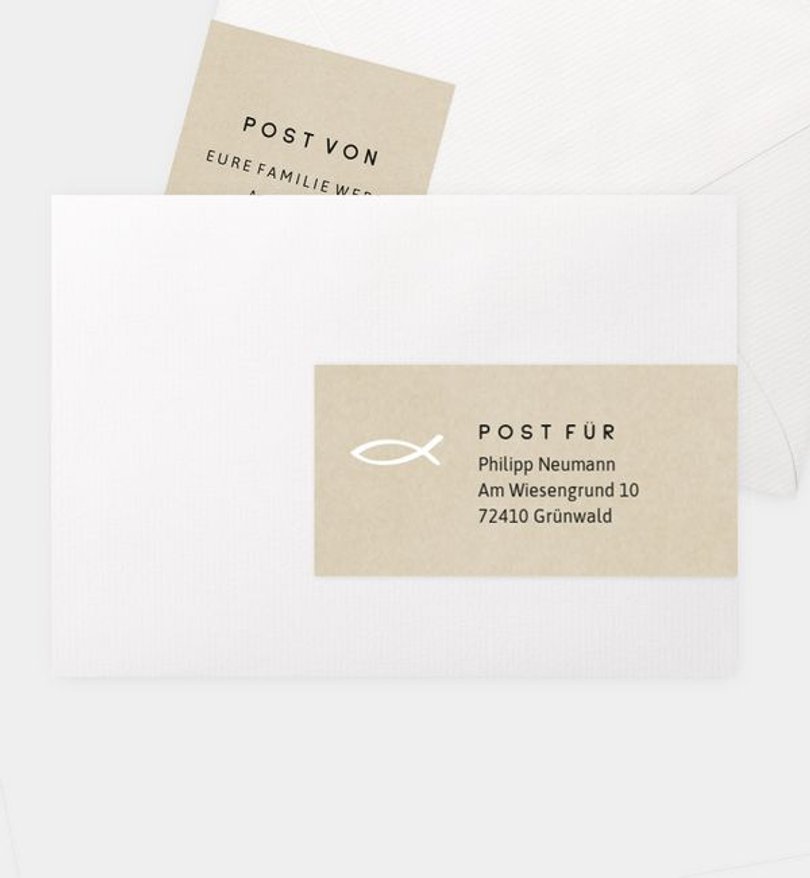 Adressaufkleber Firmung Decent Moment