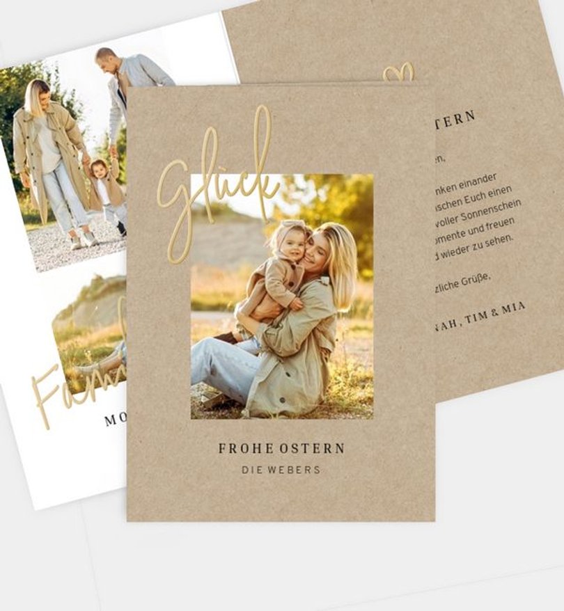 Grußkarte Ostern Golden Moment