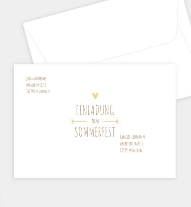 Briefumschlag Party Vintage Love · Crafty
