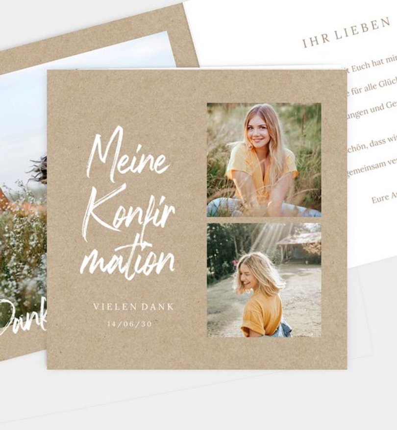 Dankeskarte Konfirmation Kleines Fest