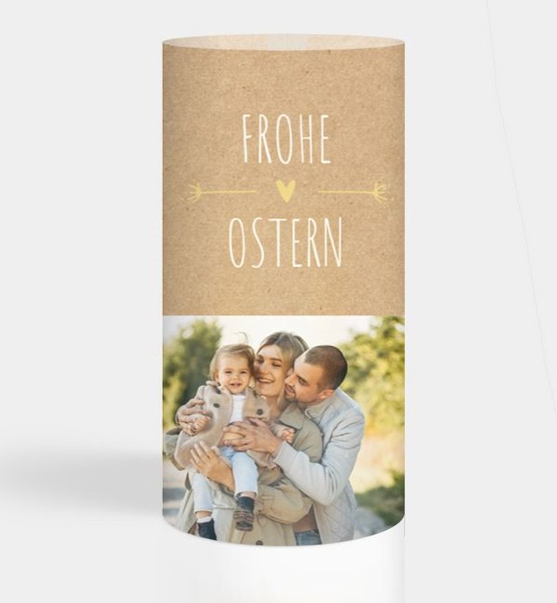 Windlichtkarte Ostern Vintage Love · Crafty