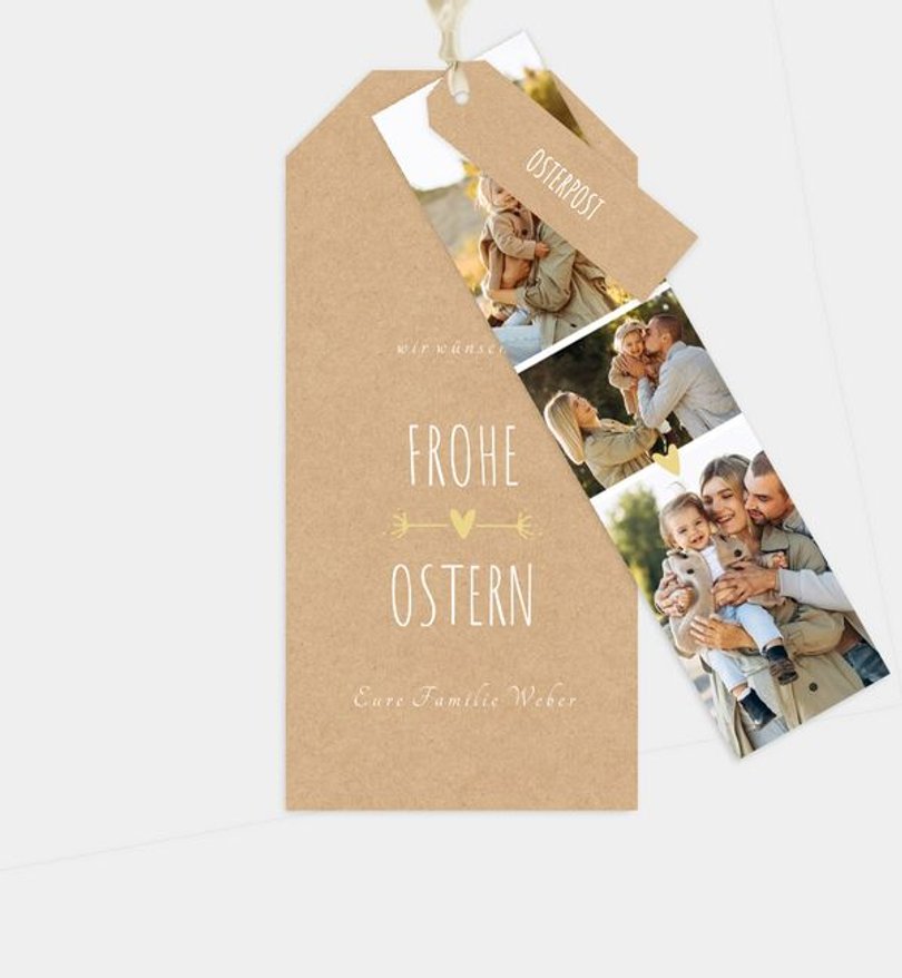 Grußkarte Ostern Vintage Love · Crafty