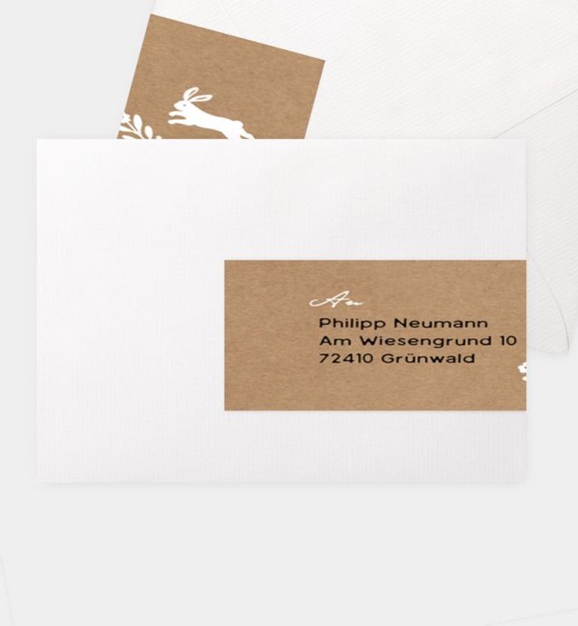 Adressaufkleber Ostern Familienpost · Crafty