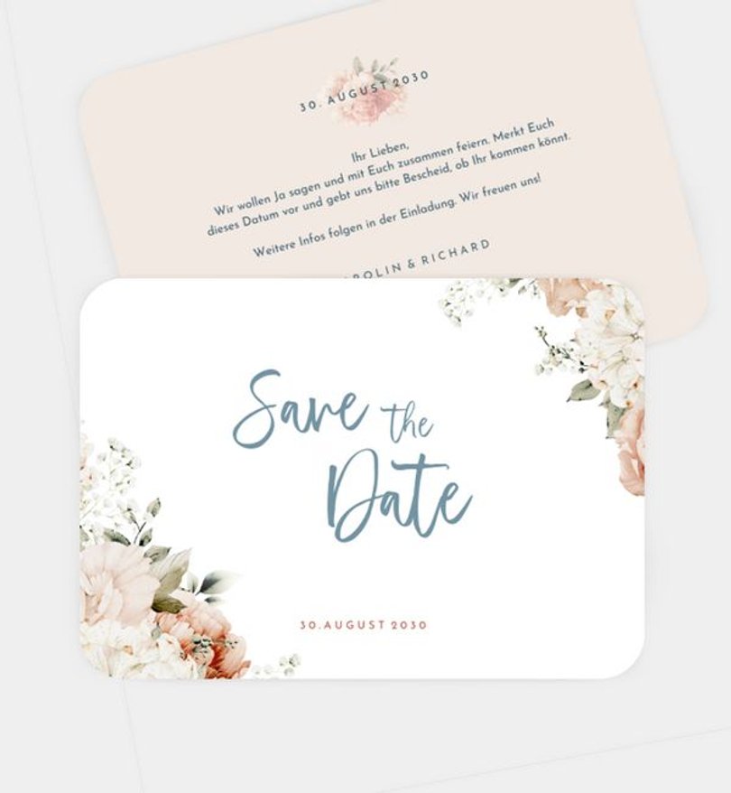 Save-The-Date Karte Hochzeit Celebrate love