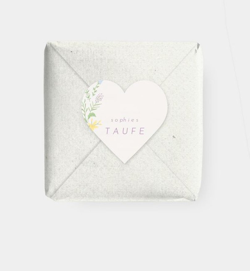 Geschenkaufkleber Taufe Frühlingsduft