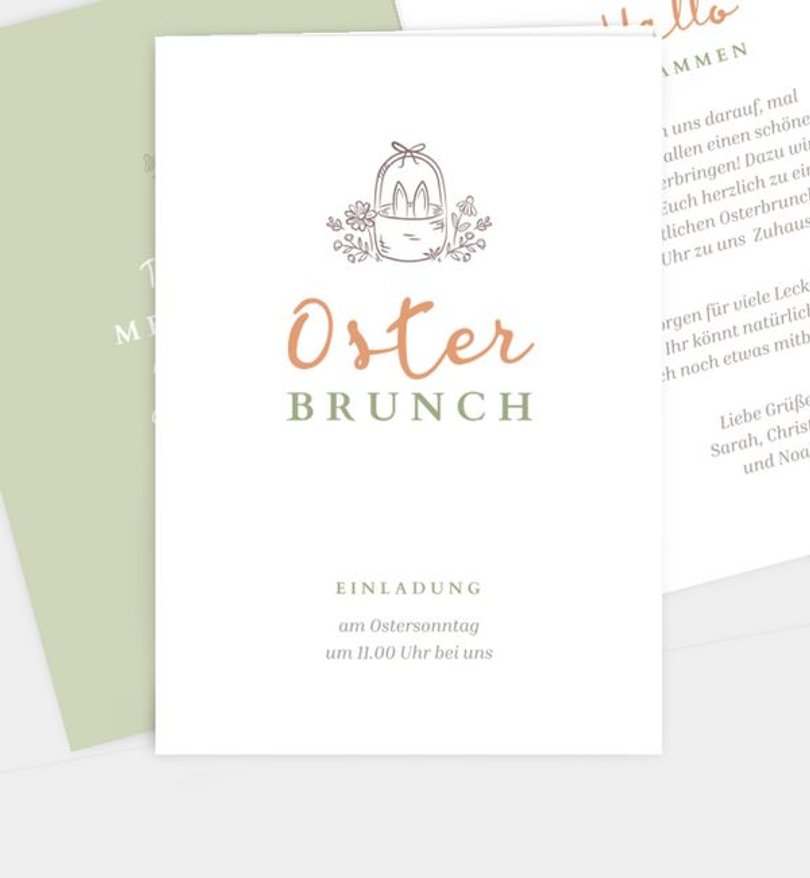 Grußkarte Ostern Osterbrunch