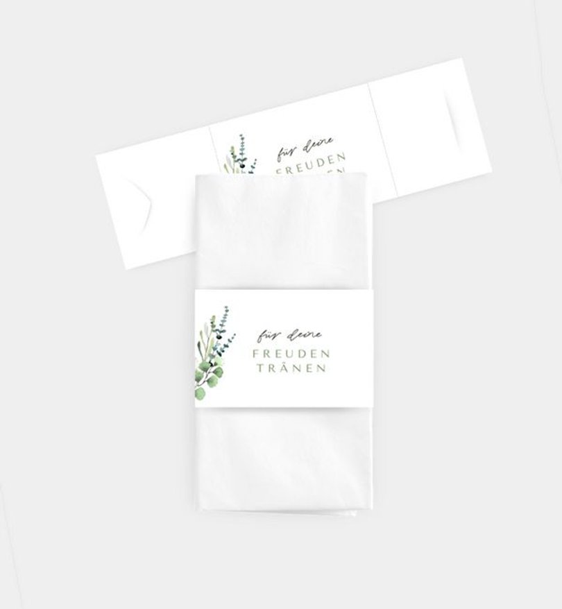 Taschentücher Banderole Hochzeit Schönes Land